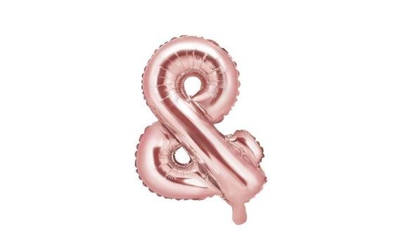 FOIL BALLOON LETTER & ROSE GOLD SIGN 35 CM