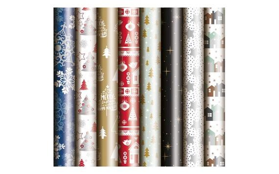 WRAPPING PAPER - CHRISTMAS MOTIFS - ROLL 500X70 CM - MIX NO.7