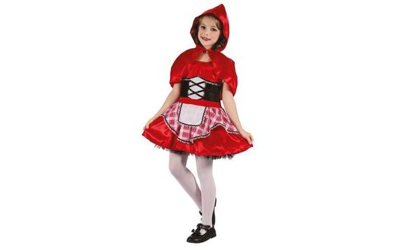 CHILDREN'S COSTUME LITTLE RED RIDING HOOD (DRESS, CAPE WITH HOOD) 110/120 CM