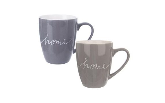 HOME PORCELAIN MUG SET, 0.38 L, 2 PIECES