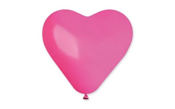 RUŽOVÝ BALÓN SRDCE 25 CM - 1 KS