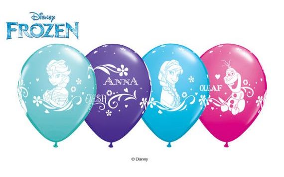 BALLOONS FROZEN - 27 CM ANNA, ELSA AND OLAF 1 PIECE