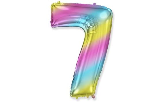 FÓLIOVÉ BALÓNY S ČÍSLAMI DÚHA 115 CM - 7