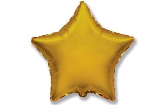 BALÓN FOLIOVÝ 45 CM HVĚZDA ZLATÁ