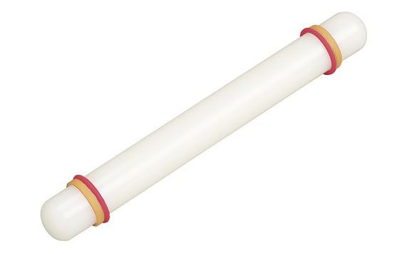 ROLLING PIN FOR MARZIPAN WITH RINGS 225 X 25 MM