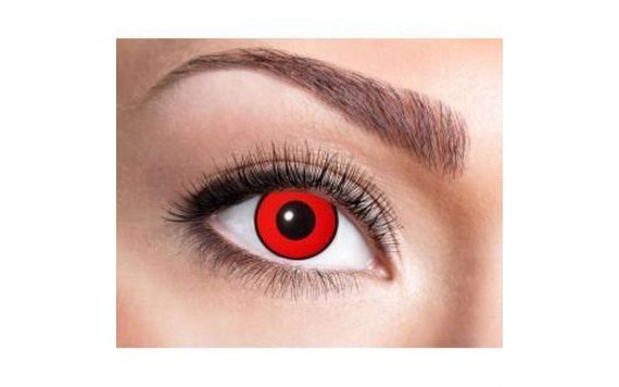 CONTACT LENSES - RED WITH BLACK STRIPE - HALLOWEEN