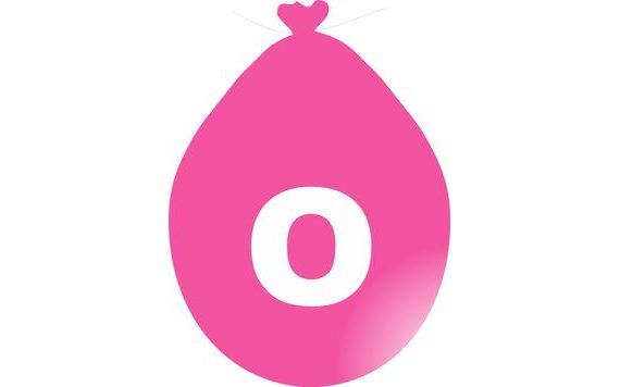 BALLOON LETTER O PINK