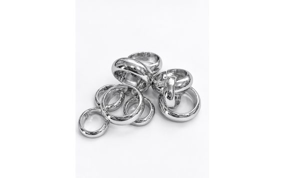 SILVER DECORATIVE RINGS (10 PCS)
