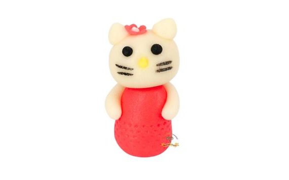 OCCASION KITTEN FIGURINE IN A RED DRESS