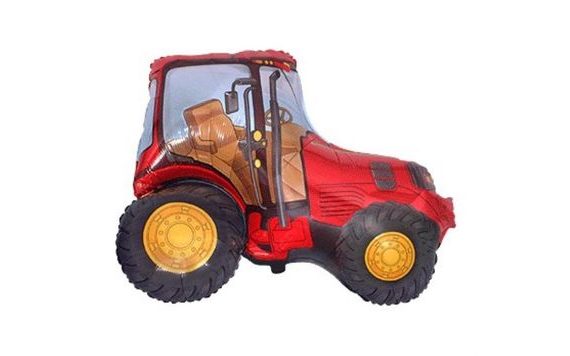 BALLOON 60 CM TRACTOR RED