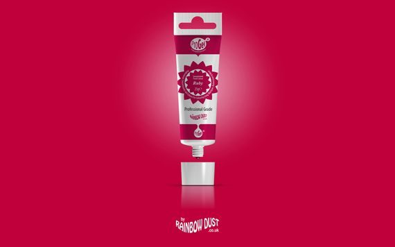 RUBY PROGEL - PROFESSIONAL FOOD GEL PAINT IN A TUBE (RED)