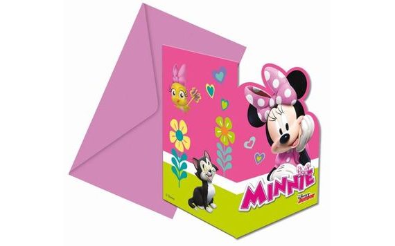 MINNIE MOUSE INVITATIONS "MINNIE HAPPY HELPERS", 6 PCS