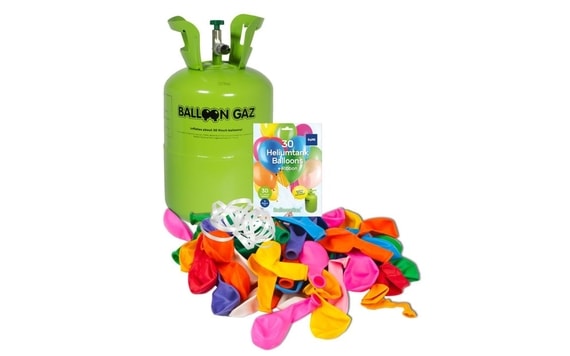 HELIUM FOR BALLOONS DISPOSABLE CONTAINER 250 L + 30 BALLOONS