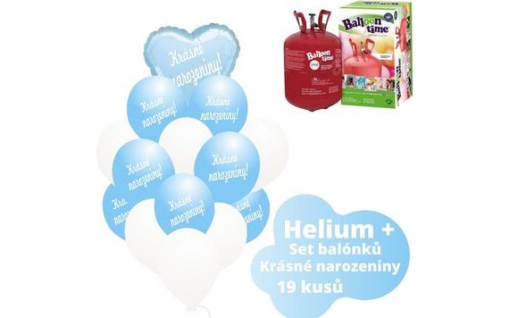 HELIOVÁ SADA - SVETLOMODRÉ BALÓNKY KRÁSNE NAROZENINY -