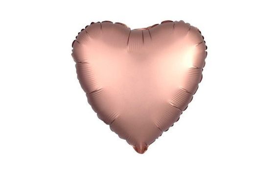 FÓLIOVÝ BALÓN 45 CM SRDCE RUŽOVÉ ZLATO - RUŽOVÉ ZLATO