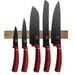6-PIECE KNIFE SET WITH MAGNETIC HOLDER BURGUNDY METALLIC LINE - KNIFE SETS{% if kategorie.adresa_nazvy[0] != zbozi.kategorie.nazev %} - KITCHEN UTENSILS{% endif %}