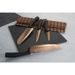 4-PIECE NON-STICK TITANIUM COATED KNIFE SET ROSE GOLD - KNIFE SETS - KITCHEN UTENSILS