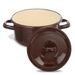 BROWN ENAMEL LID 14 CM TM2 - POT LIDS - KITCHEN UTENSILS