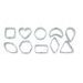 SET OF DOUGH CUTTERS COOKIES CRINKLED MINI - 10 PC. - CUTTERS - FOR BAKING