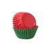 PAPER CUPCAKES 32 X 22 MM - RED-GREEN - 100 PCS - CUPCAKES FOR SMALL MUFFINS - FOR BAKING