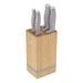 BAMBOO KNIFE SET WITH STAND 6 PCS TAUPE COLLECTION - KNIFE SETS - KITCHEN UTENSILS