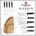 BERLINGERHAUS KNIFE SET WITH STAND BAMBOO 10 PCS BLACK ROSE COLLECTION BH-2760 - KNIFE SETS - KITCHEN UTENSILS
