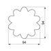DOUGH CUTTER MULTI-PETAL FLOWER BLOSSOM MIDDLE SIZE - CUTTERS - KNEADERS, FOR DONUTS - FOR BAKING