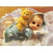 BABY WITH A TEDDY BEAR - BOY II - BABY BIRTH FIGURES - PASTRY NECESSITIES