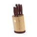 BAMBOO KNIFE SET WITH STAND - 6 PIECES FROM LEONARDO COLLECTION - KNIFE SETS - KITCHEN UTENSILS