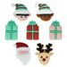 EDIBLE CHRISTMAS SUGAR DECORATIONS - SANTA IS COMING TO TOWN (SET OF 12) - CONFECTIONERY DECORATING AND SPRINKLES - RAW MATERIALS