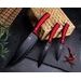 6-PIECE NON-STICK KNIFE SET + CUTTING BOARD BURGUNDY LINE - KNIFE SETS - KITCHEN UTENSILS