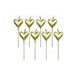 CANDLES GOLDEN HEARTS - 8 PCS - CAKE CANDLES, BIRTHDAY CANDLES{% if kategorie.adresa_nazvy[0] != zbozi.kategorie.nazev %} - PASTRY NECESSITIES{% endif %}