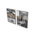 KNIFE SET WITH MAGNETIC HOLDER 6 PCS BLACK ROSE COLLECTION - KNIFE SETS - KITCHEN UTENSILS