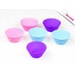 SILICONE CASES FOR MUFFINS 12 PC. - CUPCAKE CASES  (7X4CM) - SILICONE CUPCAKES FOR MUFFINS - FOR BAKING