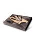 KNIFE SET + CUTTING BOARD 6 PCS BLACK SILVER COLLECTION - KNIFE SETS - KITCHEN UTENSILS
