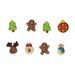 CHRISTMAS CHOCOLATE DECORATION SET - 8 PCS - CHOCOLATE DECORATION - RAW MATERIALS