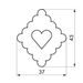 DOUGH CUTTER DIAMOND CRINCKLED/HEART - VALENTINE'S DAY - BY TOPIC