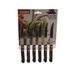 STEAK KNIFE - STAINLESS STEEL/WOOD - 6 PCS - KITCHEN KNIVES - KITCHEN UTENSILS