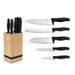 6-PIECE KNIFE SET WITH BAMBOO STAND - BLACK ROSE COLLECTION - KNIFE SETS - KITCHEN UTENSILS