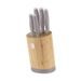 BAMBOO KNIFE SET WITH STAND 6 PCS TAUPE COLLECTION - KNIFE SETS - KITCHEN UTENSILS
