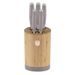 BAMBOO KNIFE SET WITH STAND 6 PCS TAUPE COLLECTION - KNIFE SETS - KITCHEN UTENSILS