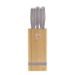 BAMBOO KNIFE SET WITH STAND 6 PCS TAUPE COLLECTION - KNIFE SETS - KITCHEN UTENSILS