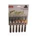 STAINLESS STEEL/WOOD STEAK FORK - SET OF 6 - CUTLERY - KITCHEN UTENSILS