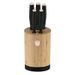 BAMBOO KNIFE SET WITH STAND - 6 PIECE STAINLESS STEEL BACK ROSE COLLECTION - KNIFE SETS - KITCHEN UTENSILS