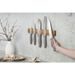 KNIFE SET WITH MAGNETIC HOLDER MADE OF ACACIA WOOD 6 PCS TAUPE COLLECTION - KNIFE SETS - KITCHEN UTENSILS