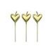 CANDLES GOLDEN HEARTS - 8 PCS - CAKE CANDLES, BIRTHDAY CANDLES - PASTRY NECESSITIES