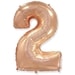 BALLOON FOIL NUMERALS ROSE GOLD - ROSE GOLD 115 CM - 2 OR 5 - BALLOONS - CELEBRATIONS AND PARTIES