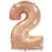 BALLOON FOIL NUMERALS ROSE GOLD - ROSE GOLD 115 CM - 2 OR 5 - BALLOONS - CELEBRATIONS AND PARTIES