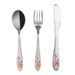 CHILDREN'S STAINLESS STEEL CUTLERY SET 3 PCS GIRAFFE - CUTLERY{% if kategorie.adresa_nazvy[0] != zbozi.kategorie.nazev %} - KITCHEN UTENSILS{% endif %}