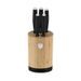 BAMBOO KNIFE SET WITH STAND 6 PCS MATT BLACK COLLECTION - KNIFE SETS - KITCHEN UTENSILS